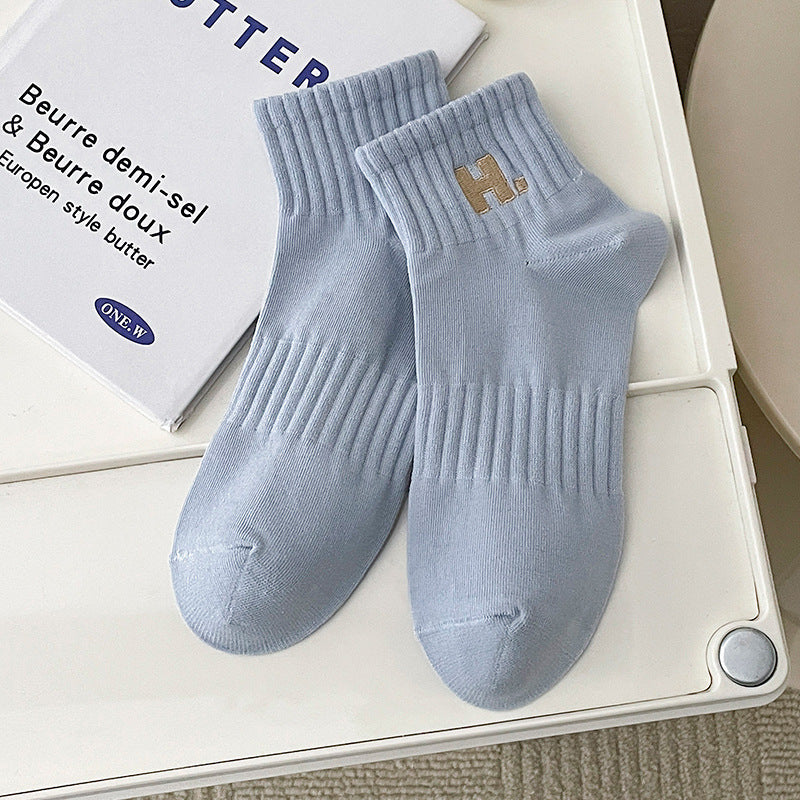 Baumwollsocken mit Stickerei für Mädchen mit Deodorant