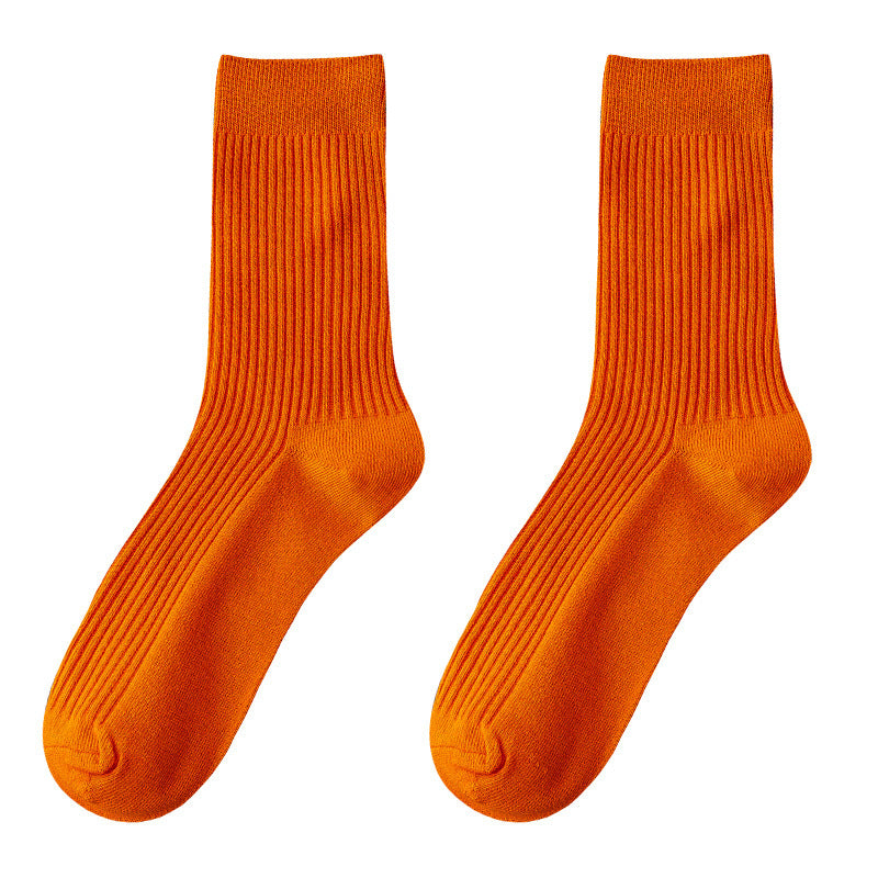 Herren Baumwollsocken Einfarbige Sportsocken bis zur Mitte der Wade