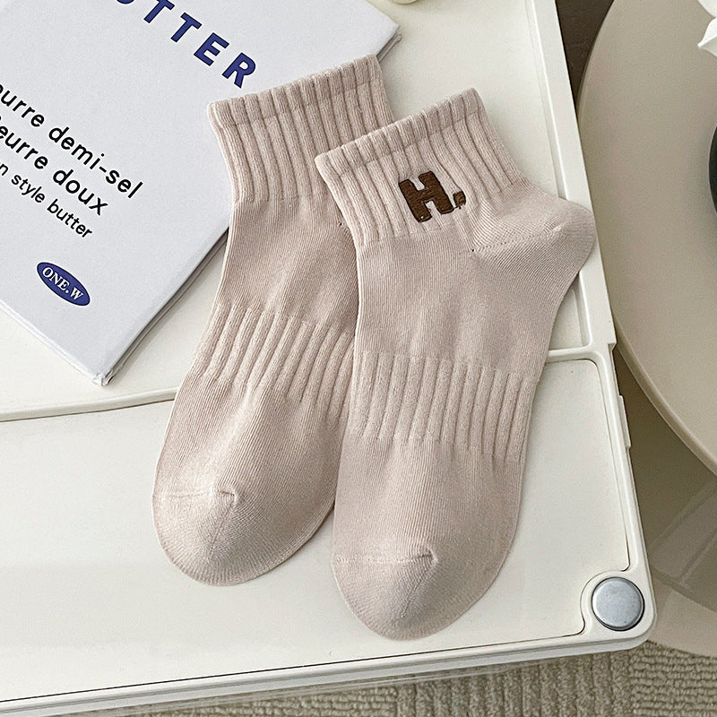 Baumwollsocken mit Stickerei für Mädchen mit Deodorant