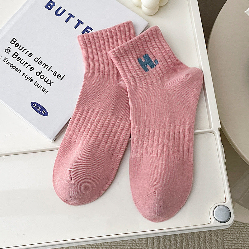 Baumwollsocken mit Stickerei für Mädchen mit Deodorant