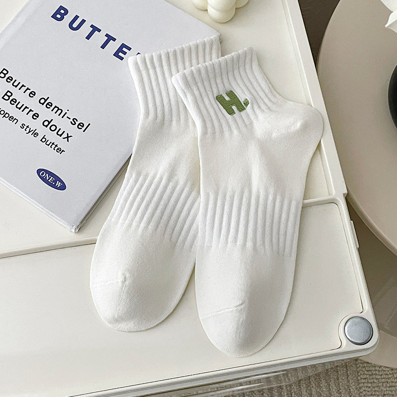 Baumwollsocken mit Stickerei für Mädchen mit Deodorant