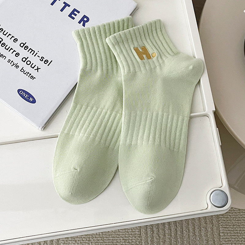 Baumwollsocken mit Stickerei für Mädchen mit Deodorant