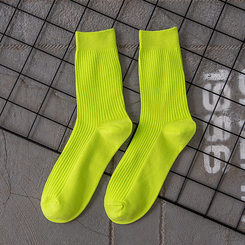 Herren Baumwollsocken Einfarbige Sportsocken bis zur Mitte der Wade