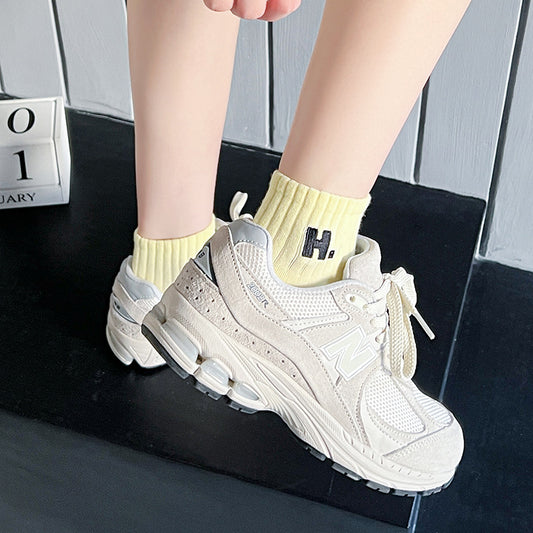 女童棉質刺繡除臭襪
