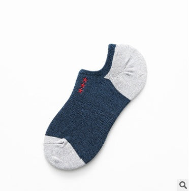 男士棉襪低筒刺繡襪
