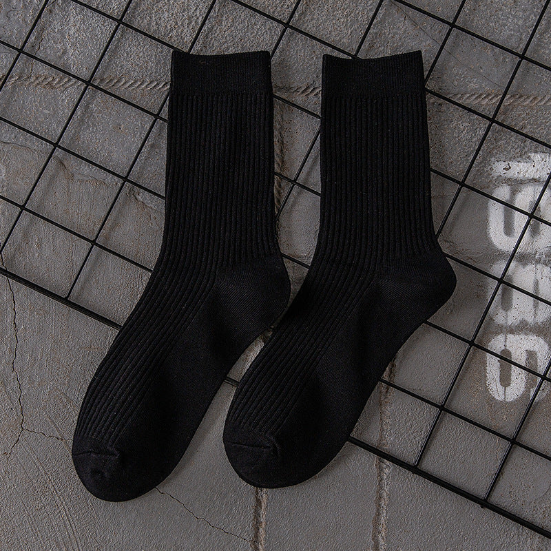 Herren Baumwollsocken Einfarbige Sportsocken bis zur Mitte der Wade