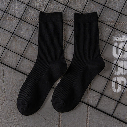 Herren Baumwollsocken Einfarbige Sportsocken bis zur Mitte der Wade