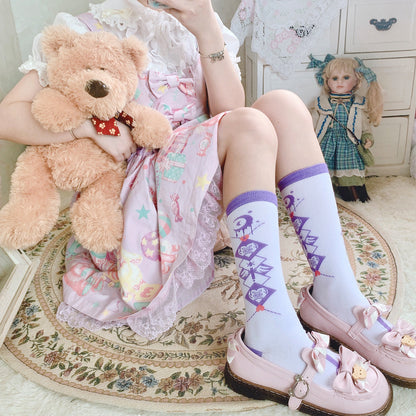 嘻哈街頭電競少女JK制服小牛棉襪