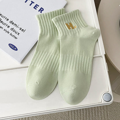 Baumwollsocken mit Stickerei für Mädchen mit Deodorant