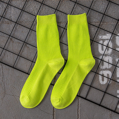 Herren Baumwollsocken Einfarbige Sportsocken bis zur Mitte der Wade
